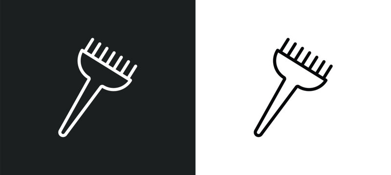 tint brush icon isolated in white and black colors. tint brush outline vector icon from beauty collection for web, mobile apps and ui.