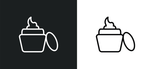 facial cream icon isolated in white and black colors. facial cream outline vector icon from beauty collection for web, mobile apps and ui.