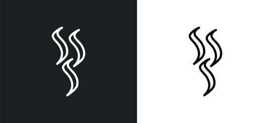 aroma icon isolated in white and black colors. aroma outline vector icon from beauty collection for web, mobile apps and ui.