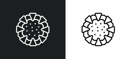 stargate icon isolated in white and black colors. stargate outline vector icon from astronomy collection for web, mobile apps and ui.