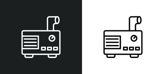 generator icon isolated in white and black colors. generator outline vector icon from astronomy collection for web, mobile apps and ui.