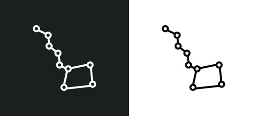 big dipper icon isolated in white and black colors. big dipper outline vector icon from astronomy collection for web, mobile apps and ui.