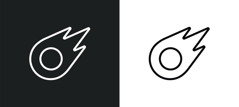 comet icon isolated in white and black colors. comet outline vector icon from astronomy collection for web, mobile apps and ui.