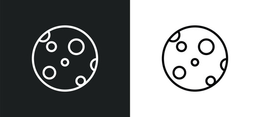 big moon icon isolated in white and black colors. big moon outline vector icon from astronomy collection for web, mobile apps and ui.