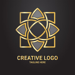 creative logo, golden color luxury style