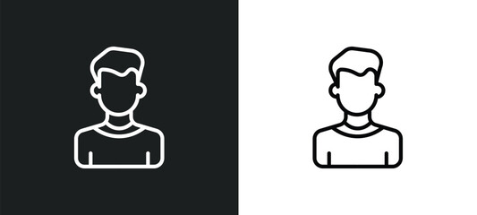 civilian icon isolated in white and black colors. civilian outline vector icon from army and war collection for web, mobile apps and ui.