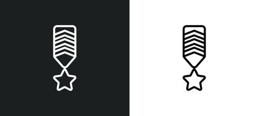 militar in icon isolated in white and black colors. militar in outline vector icon from army and war collection for web, mobile apps and ui.