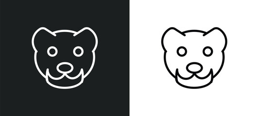 mink icon isolated in white and black colors. mink outline vector icon from animals collection for web, mobile apps and ui.