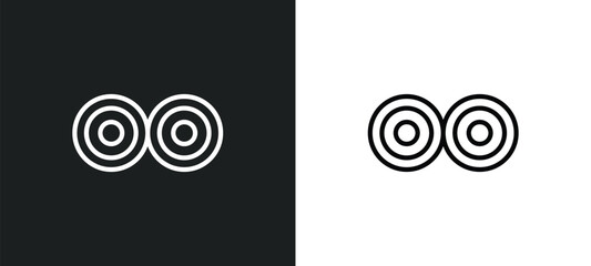 hay bale icon isolated in white and black colors. hay bale outline vector icon from agriculture farming collection for web, mobile apps and ui.