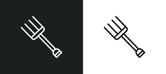 roak icon isolated in white and black colors. roak outline vector icon from agriculture farming collection for web, mobile apps and ui.