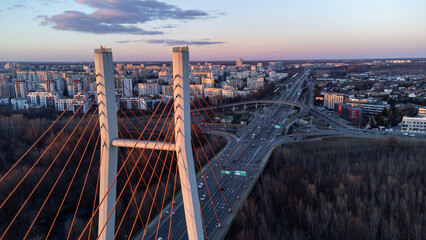 siekierkowski bridge and view of gocław
