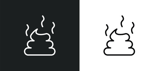 manure icon isolated in white and black colors. manure outline vector icon from agriculture farming collection for web, mobile apps and ui.
