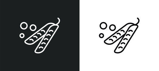 legume icon isolated in white and black colors. legume outline vector icon from agriculture farming collection for web, mobile apps and ui.