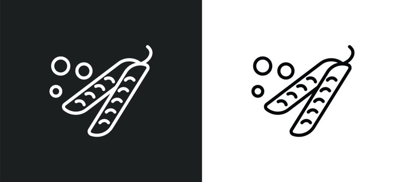legume icon isolated in white and black colors. legume outline vector icon from agriculture farming collection for web, mobile apps and ui.