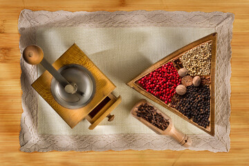 pepper with a grinder;