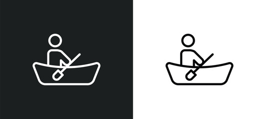 boat race icon isolated in white and black colors. boat race outline vector icon from activity and hobbies collection for web, mobile apps and ui.