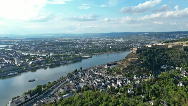 Koblenz, Deutschland: Blick aufs Deutsche Eck