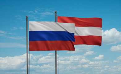 Austria and Russia flag