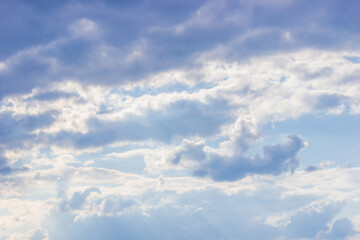 Summer blue sky cloud gradient light white background.