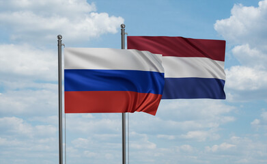 Netherlands and Russia flag