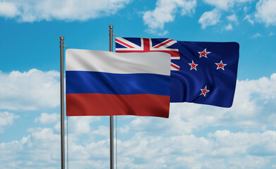 New Zealand and Russia flag