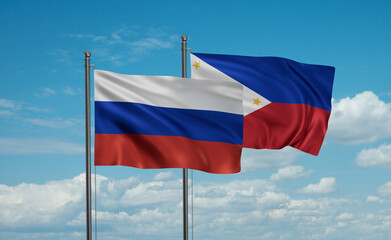 Philippines and Russia flag