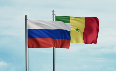 Senegal and Russia flag