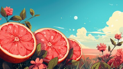 summer wallpaper  tropical background with copy space