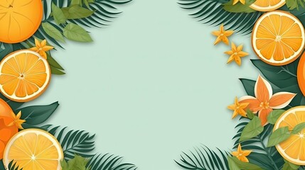 Fototapeta na wymiar summer wallpaper tropical background with copy space