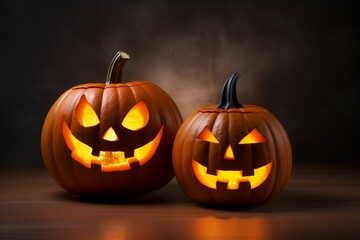 scary Halloween pumpkin head
