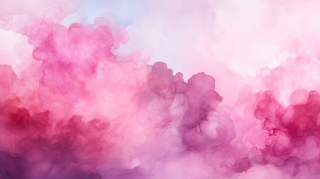 Abstract pink watercolor on background with space for text