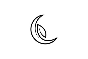 Crescent logo and Leaf design combination