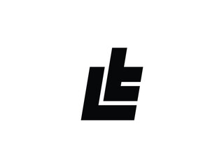 modern letter LT or TL monogram logo design