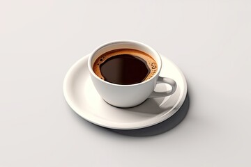 Obraz premium coffee in the minimalist style on isolated background