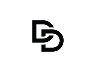 Obraz premium modern letter DD monogram logo design