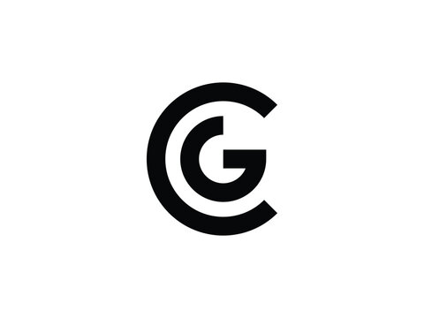 modern and creative monogram letter CG or GC logo design