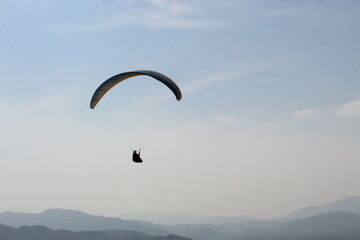paraglider in the sky