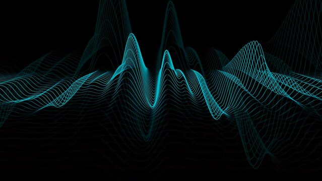 Abstract endless video of lined wave smooth moving loop