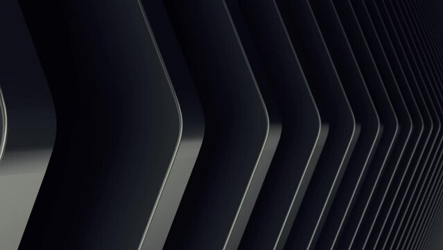 Abstract endless loop of block pattern geometric pridm diamond shape structure, grayscale figure