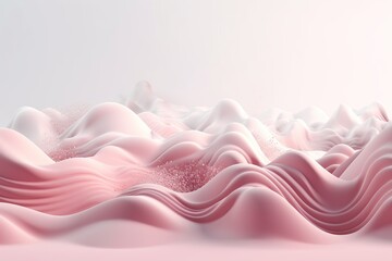 Network technology background futuristic tech pink and white wave background. Low poly wire made with generative AI Scy fi space illustration