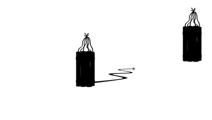 dynamite bomb silhouette