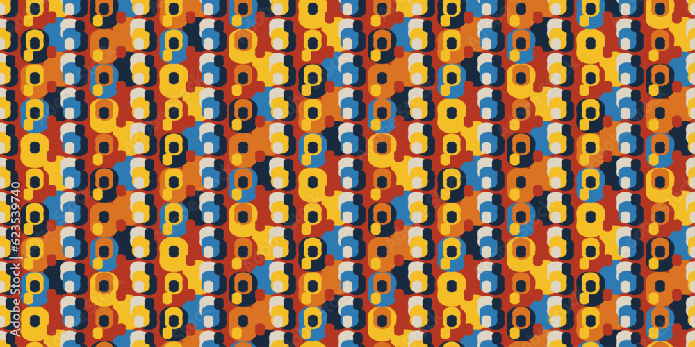 Poster the spots are intermingled and create a background. colored dots that make a bright stylish backgrou