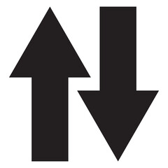 black and white arrow