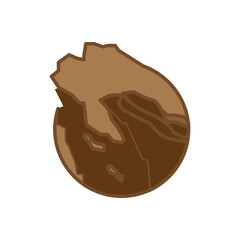 Earth element icons logo style and isolated on white background. minimal icons and symbols vector flat illustration. the four elements nature cycle water fire soil and wind.