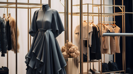 Fashion luxury elegance clothes in the shop