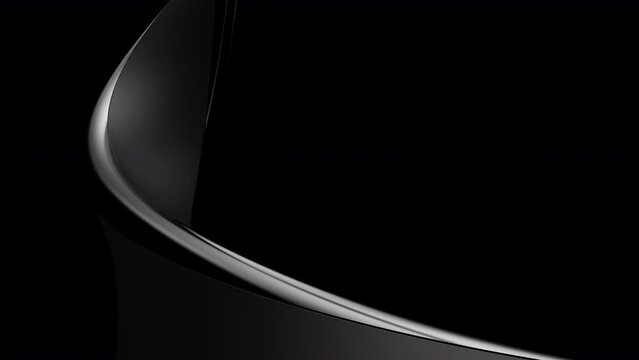 3d Abstract line. Black background looping Animation