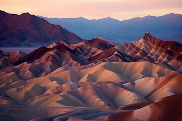 The beauty of Death Valley National Park in travel destination - abstract illustration
