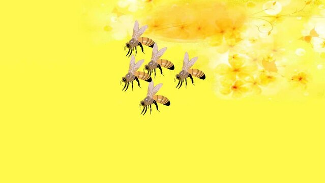 honey bees, flying bees, hornet