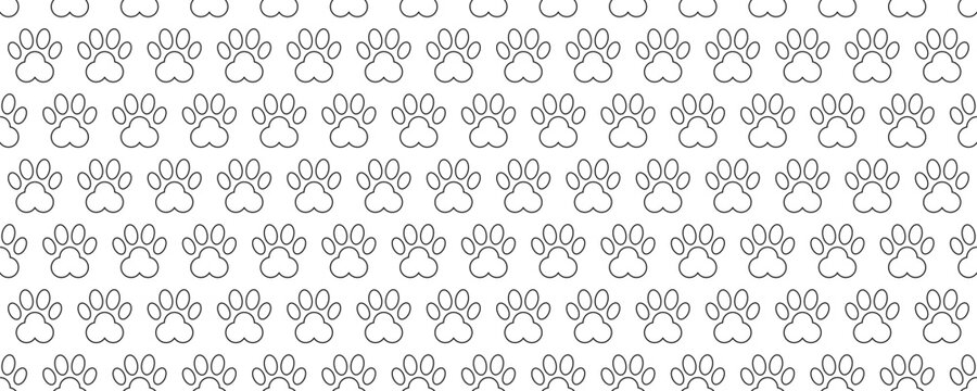 paw print seamless pattern