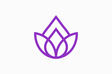 Fototapeta premium lotus line art Vector Logo Premium 